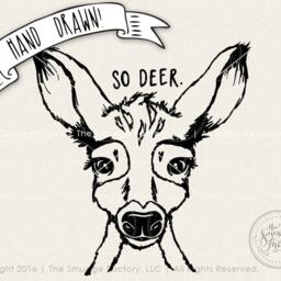 Deer Nursery Art Print, Woodland Fawn, Hand Drawn - Digital Download - thumbnail 2