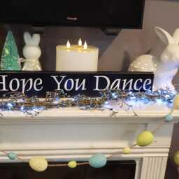 I Hope You Dance Wood Sign Distressed Wall Hanging Rustic Decor Farmhouse Housewarming Gift - thumbnail 2