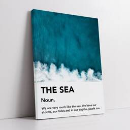 The Sea Definition Quote Minimal Motivational Inspirational, Framed Canvas Wall Art Poster Print, Home Office & Room Decor, Gift Idea - thumbnail 2