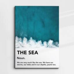 The Sea Definition Quote Minimal Motivational Inspirational, Framed Canvas Wall Art Poster Print, Home Office & Room Decor, Gift Idea - thumbnail 3