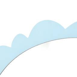 Safety Mirror Oval Frame Blue With Led Light - Wall Decor Nursery Kid Wooden - thumbnail 3