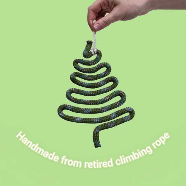 Tree - Climbing Rope Christmas Ornament & Decoration Handmade From Retired Ropes - Gift For Climbers - image 1