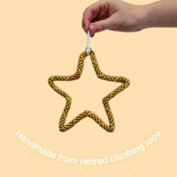 Tree - Climbing Rope Christmas Ornament & Decoration Handmade From Retired Ropes - Gift For Climbers - thumbnail 2
