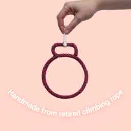 Tree - Climbing Rope Christmas Ornament & Decoration Handmade From Retired Ropes - Gift For Climbers - thumbnail 3