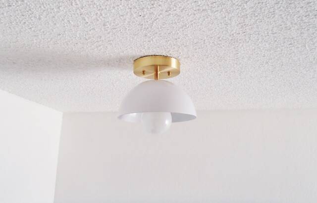 Modern Flush Mount - Dome Shade Ceiling Light Atomic Minimalist Dining Room Living Bedroom Entryway Ul Listed - image 1