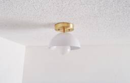 Modern Flush Mount - Dome Shade Ceiling Light Atomic Minimalist Dining Room Living Bedroom Entryway Ul Listed