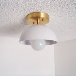 Modern Flush Mount - Dome Shade Ceiling Light Atomic Minimalist Dining Room Living Bedroom Entryway Ul Listed - thumbnail 2