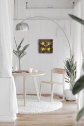 12x12 Moss Clock Rustic Wooden Wall Decor