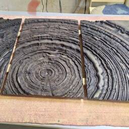 Wood Trunk Triptych, Birch Veneer Wall Art Panel, Modern Home Decor - thumbnail 4
