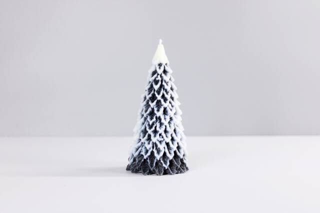 Snowy Christmas Tree Candle - image 1