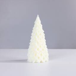 Snowy Christmas Tree Candle - thumbnail 3