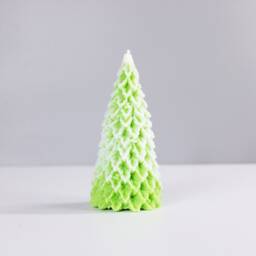 Snowy Christmas Tree Candle - thumbnail 4