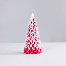 Snowy Christmas Tree Candle - thumbnail 2