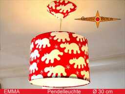 Red Children Lamp Emma ?? 25-30 cm Pendant Light Hippo