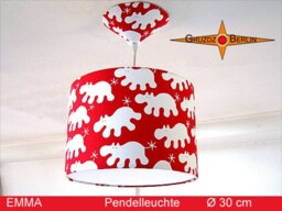 Red Children Lamp Emma ?? 25-30 cm Pendant Light Hippo - thumbnail 2