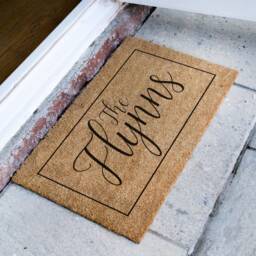 Personalized Doormat With Family Name - Last Custom Door Mat Welcome Housewarming Gift New Home - thumbnail 2