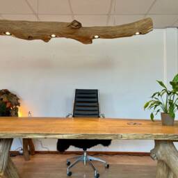 Ceiling Lamp Oak Branch With 4 Led Spotlights - thumbnail 3