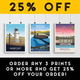 Pontsticill Reservoir Print - Illustration Of Brecon Beacons South Wales Merthyr Tydfil Taf Fechan Travel Poster - thumbnail 2