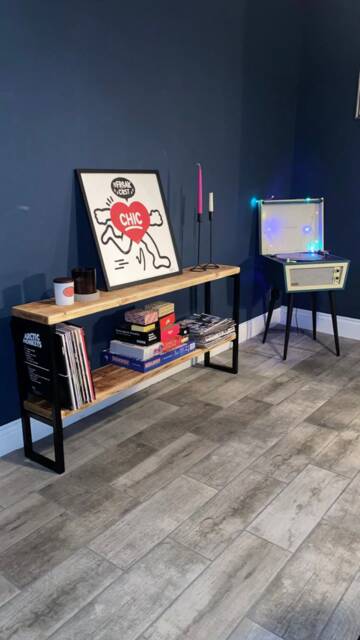 Industrial Shelving Unit - Sideboard Rustic Metal & Wood Side Board - image 1