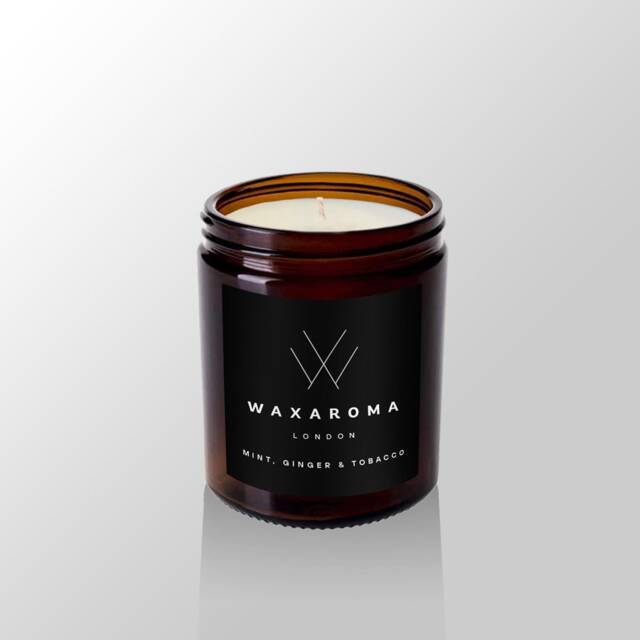 Mint Ginger Tobacco Scented Soy Candle, Vegan Friendly - image 1