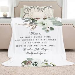 Mom Christmas Gift From Kids, Grandma Quote, Custom Quote Blanket, Present, Personalized - thumbnail 2
