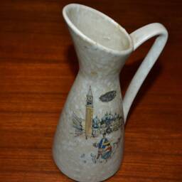 Vintage 1950S Vase By Jasba, Beige, Retro, Mid-Century Rockabilly Style - thumbnail 3
