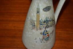 Vintage 1950S Vase By Jasba, Beige, Retro, Mid-Century Rockabilly Style - thumbnail 1