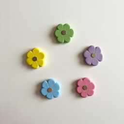Handmade Polymer Clay Flower Magnet Pastel Kitchen Decor - thumbnail 2