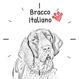 Bracco Italiano, Free Standing Mdf Floor Clock With An Image Of A Dog - thumbnail 2