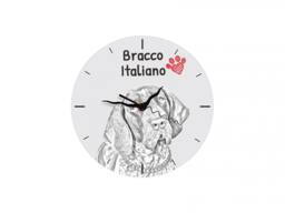 Bracco Italiano, Free Standing Mdf Floor Clock With An Image Of A Dog - thumbnail 1