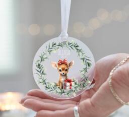 Babys First Christmas Bauble, Personalised Tree Ornament, New Baby Decoration, Gift For Niece, Nephew