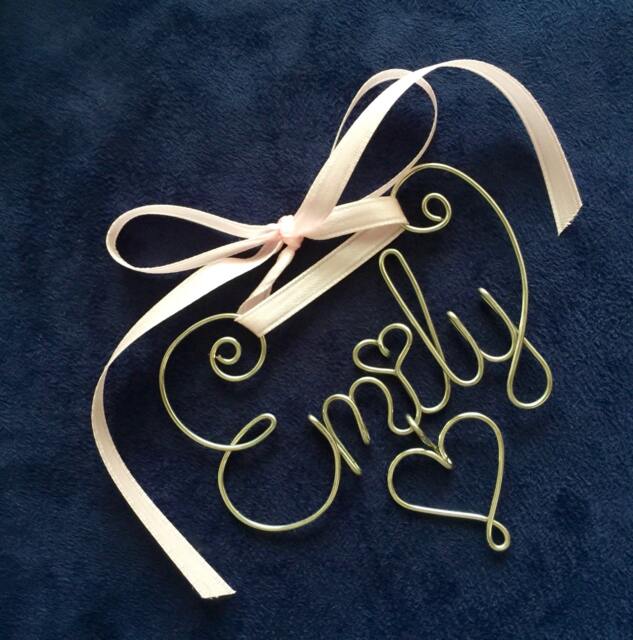 Personalized Wall Hanging~Door Hanging~Nursery Decor~Child's Room Decor~Wall Letters~Any Name~Baby Gift~Gold Or Silver~Wire Name~Wall Art - image 1