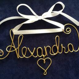Personalized Wall Hanging~Door Hanging~Nursery Decor~Child's Room Decor~Wall Letters~Any Name~Baby Gift~Gold Or Silver~Wire Name~Wall Art - thumbnail 4