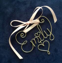 Personalized Wall Hanging~Door Hanging~Nursery Decor~Child's Room Decor~Wall Letters~Any Name~Baby Gift~Gold Or Silver~Wire Name~Wall Art - thumbnail 1