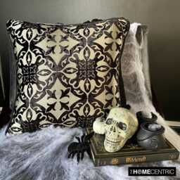 "Designer Damask Cushion Pillow 16""x16" - thumbnail 1