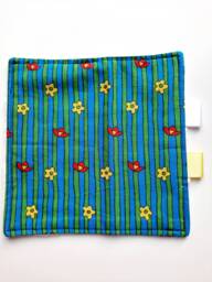 Baby Comforter, Newborn Sensory Toy, Flowers Print, Small Security Blanket For Baby, Snuggly Soft Baby Shower Gift, Plush Cuddle Present