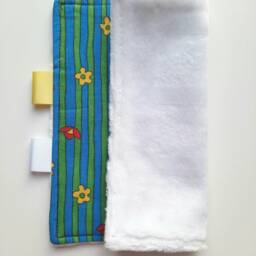 Baby Comforter, Newborn Sensory Toy, Flowers Print, Small Security Blanket For Baby, Snuggly Soft Baby Shower Gift, Plush Cuddle Present - thumbnail 2