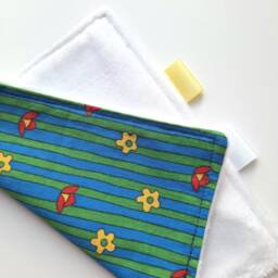 Baby Comforter, Newborn Sensory Toy, Flowers Print, Small Security Blanket For Baby, Snuggly Soft Baby Shower Gift, Plush Cuddle Present - thumbnail 3