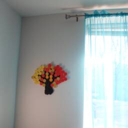 Paper Quilled Autumn Tree Wall Art Orange Yellow Fall Decor - thumbnail 2
