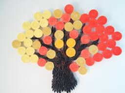 Paper Quilled Autumn Tree Wall Art Orange Yellow Fall Decor