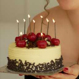 Cherry Birthday Candles Handmade Soy Wax Party Toppers - Set - thumbnail 2