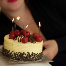 Cherry Birthday Candles Handmade Soy Wax Party Toppers - Set - thumbnail 4