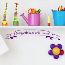 "Vinyl Wall Art Decal - ""Every Child Is An Artist.-Picasso" - thumbnail 2