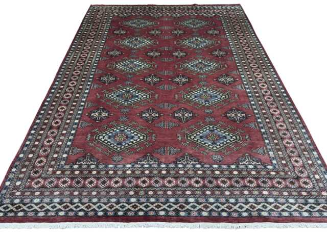 8x12 Pink Color Bokhara Rug - 2.50x3.65 Kids Room Luxury Area Turkish Fine Quality Afghan - image 1