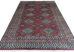 8x12 Pink Color Bokhara Rug - 2.50x3.65 Kids Room Luxury Area Turkish Fine Quality Afghan - thumbnail 1