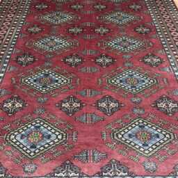 8x12 Pink Color Bokhara Rug - 2.50x3.65 Kids Room Luxury Area Turkish Fine Quality Afghan - thumbnail 3