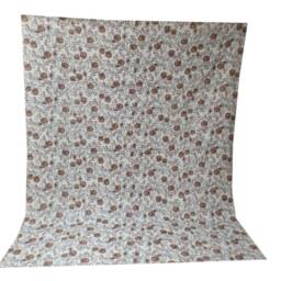 Handmade Floral Kantha Quilt Bohemian Indian Bedspread - Queen Size - thumbnail 2