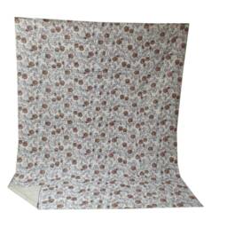 Handmade Floral Kantha Quilt Bohemian Indian Bedspread - Queen Size - thumbnail 3