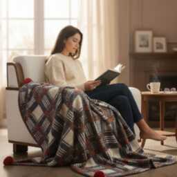 Retro Christmas Plaid Blanket Cozy Winter Throw, Soft Warm Checkered Sofa Blanket, Holiday Snuggle Throw, Aesthetic Xmas Home Decor Gift - thumbnail 4
