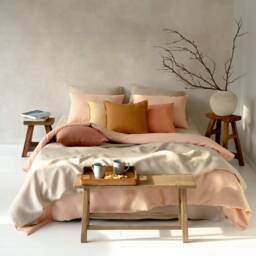 Airy Linen Duvet Cover Set With Pillowcases, Various Sizes, Natural Bedding - thumbnail 3